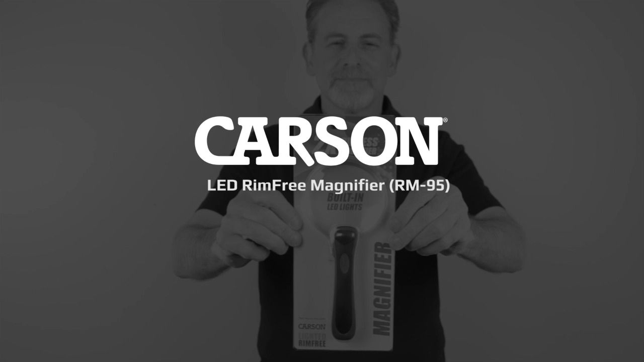 opplanet carson rm95 lighted rimfree magnifier video