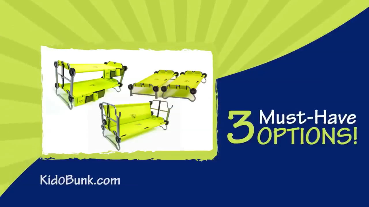 opplanet disc o bed kid o bunk sleeping cots with organizers video