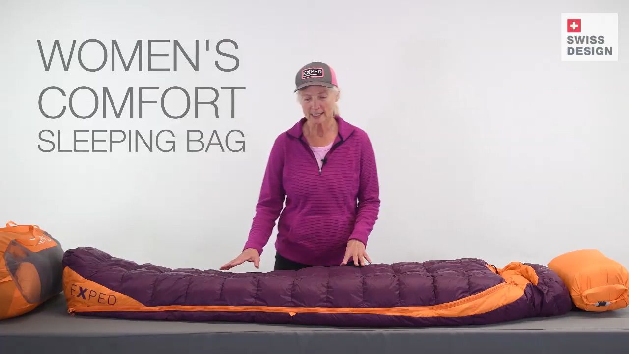 opplanet exped womens comfort sleeping bag video
