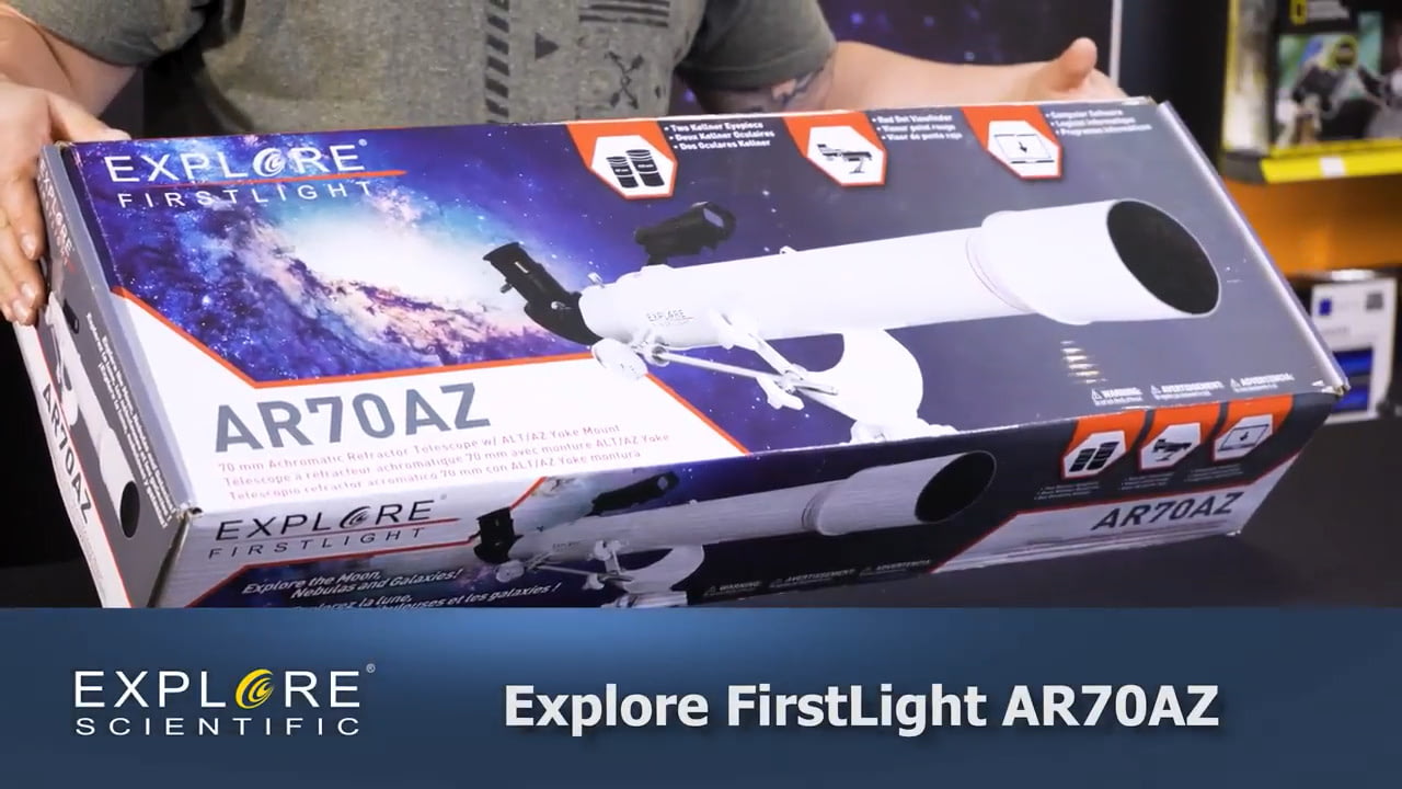opplanet explore firstlight ar70mm refractor with az mount video