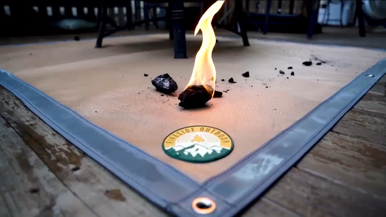 opplanet fireside outdoor ember mat video