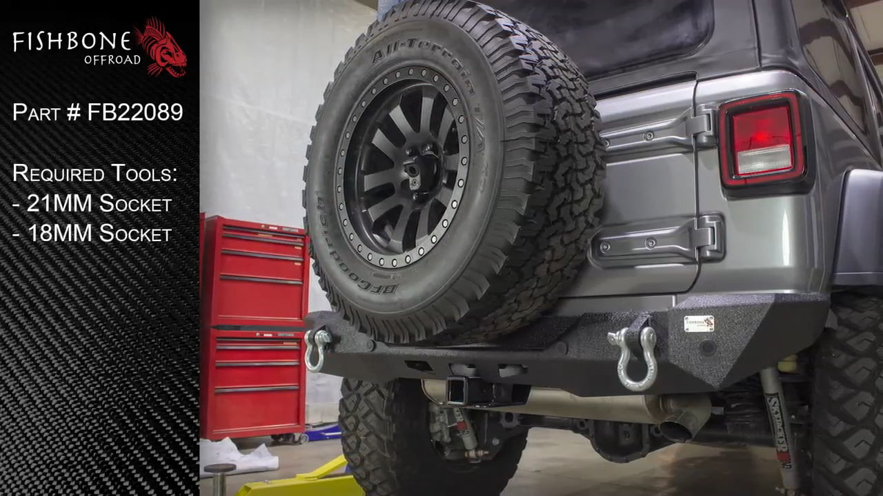 opplanet fishbone offroad fb22089 jl mako rear bumper install video