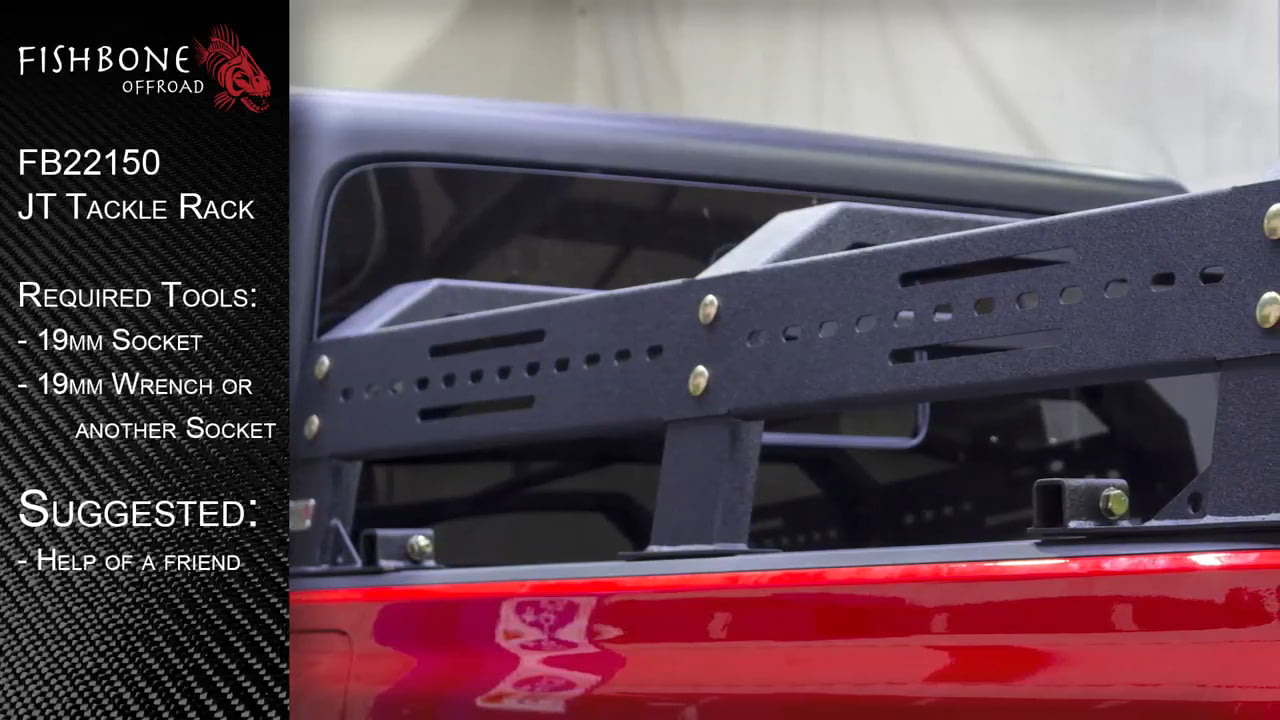 opplanet fishbone offroad fb22150 jt tackle rack installation guide video