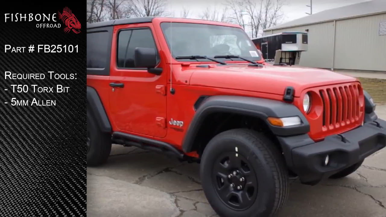 opplanet fishbone offroad fb25101 2door jl wheel well storage bin installation guide video