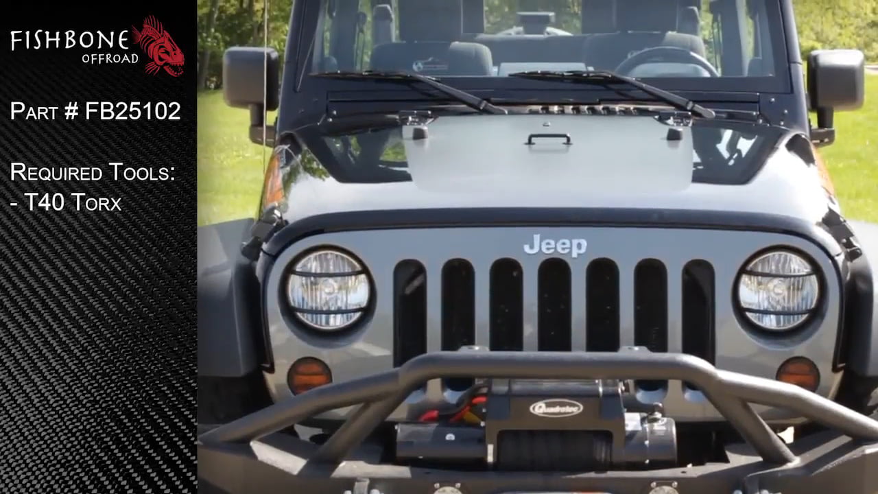 opplanet fishbone offroad fb25102 jk 2dr storage bin installation guide video