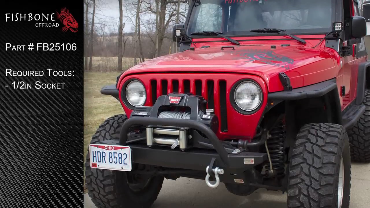 opplanet fishbone offroad fb25106 tj flashlight mount installation guide video
