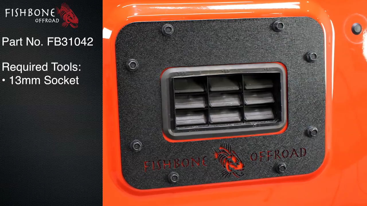 opplanet fishbone offroad fb31042 jk wrangler backside tailgate plate installation guide video