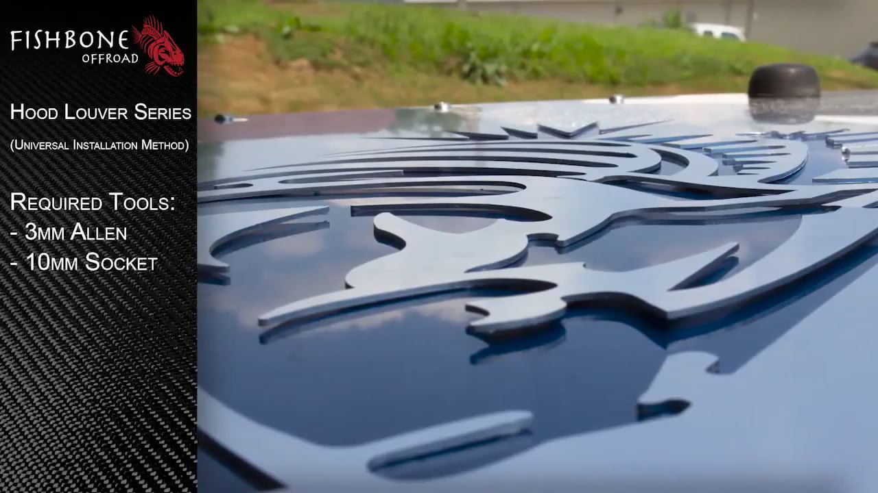opplanet fishbone offroad fb311xx fishbone hood louver series installation guide video
