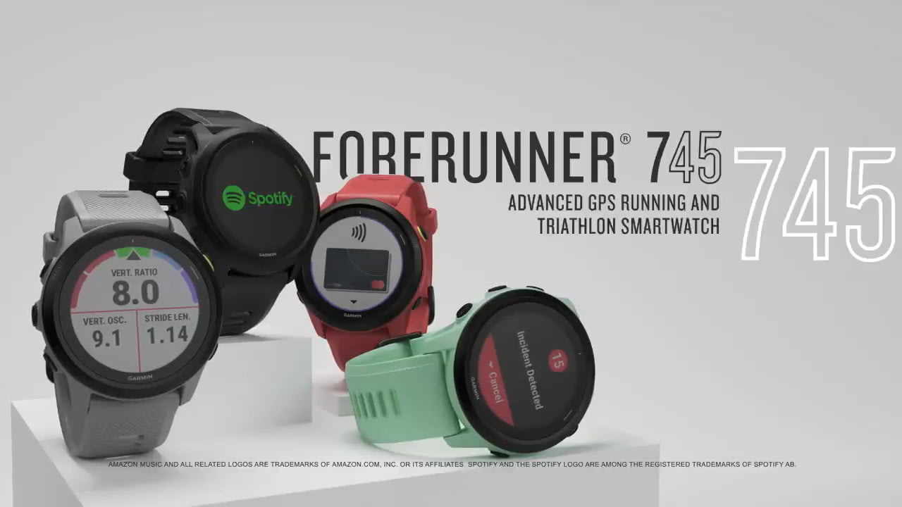 opplanet garmin forerunner 745 gps running watch video