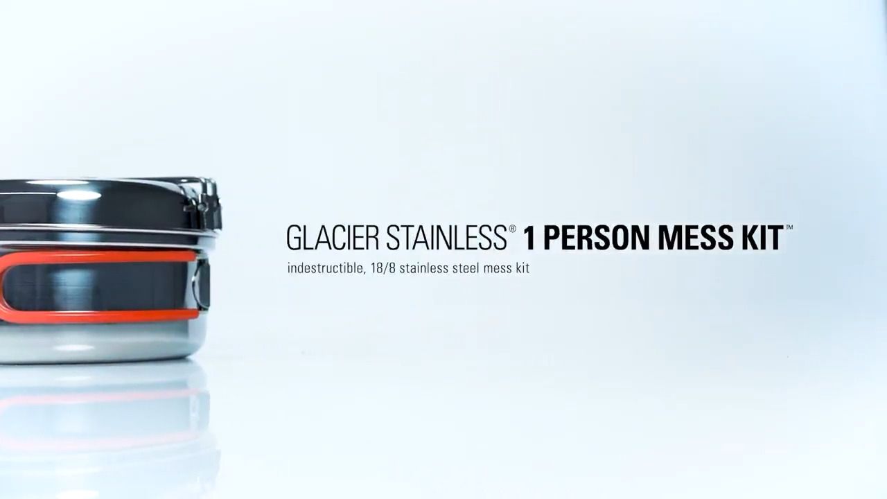 opplanet gsi outdoors glacier stainless 1 person mess kit video