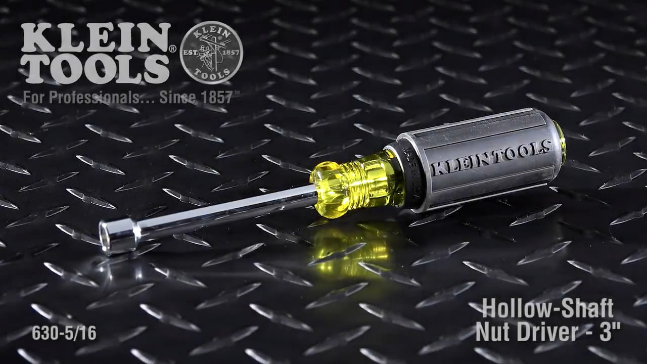 opplanet klein tools 9 16 hollow shank nut driver 4 shank video