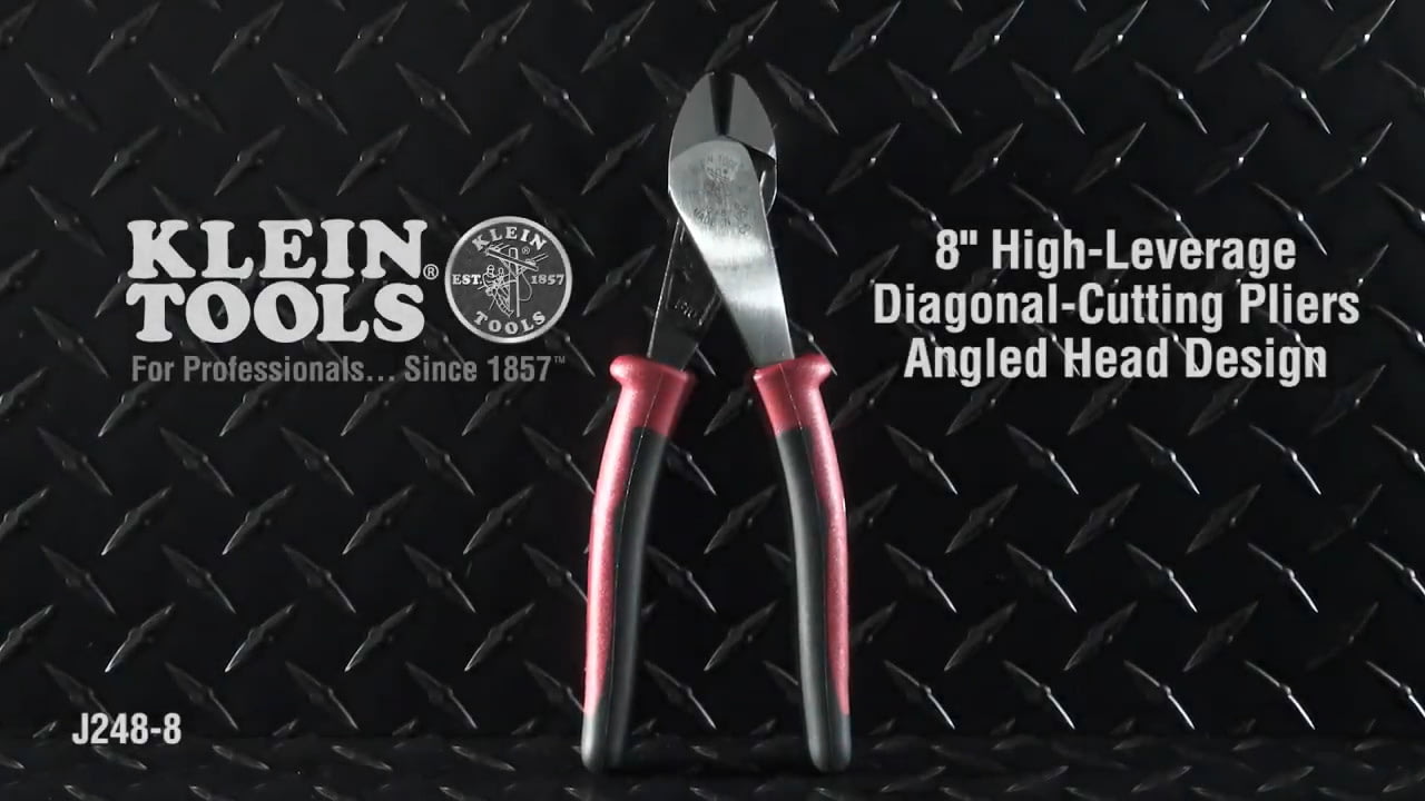 opplanet klein tools journeyman high leverage diagonal cutting pliers angled head video