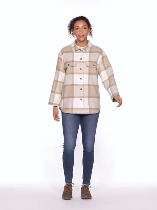 opplanet marmot ridgefield heavyweight flannel overshirt womens video