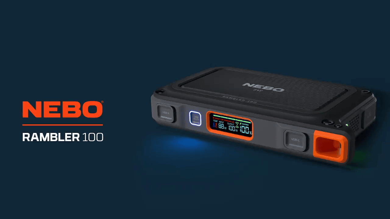 opplanet nebo rambler 100 portable power station neb pst 0004 video