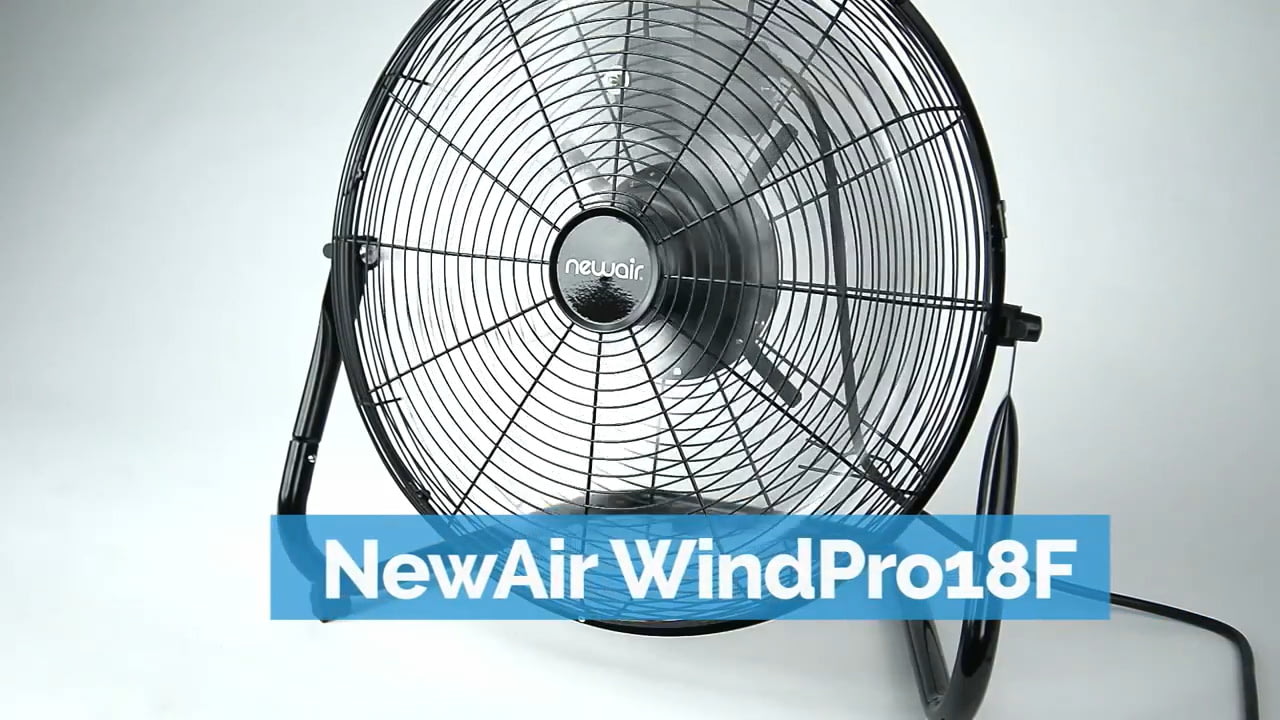 opplanet newair windpro18f industrial floor fan video