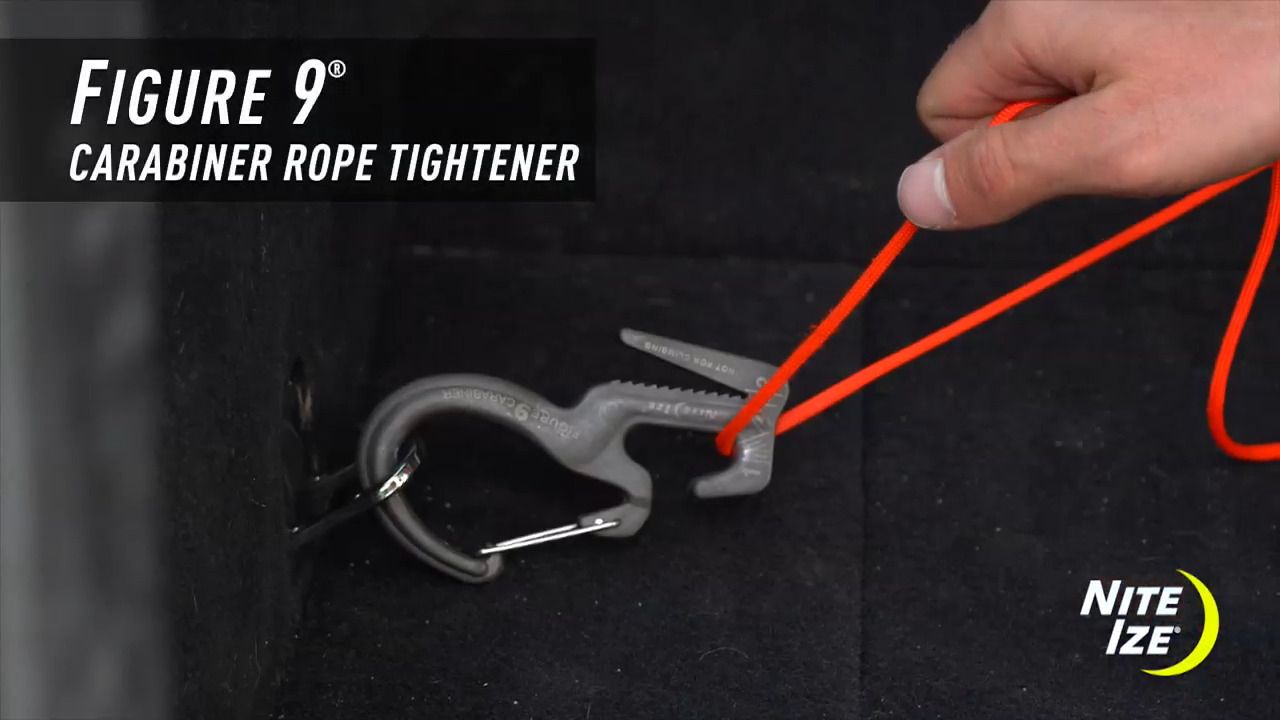 opplanet nite ize figure 9 carabiner rope tightener video