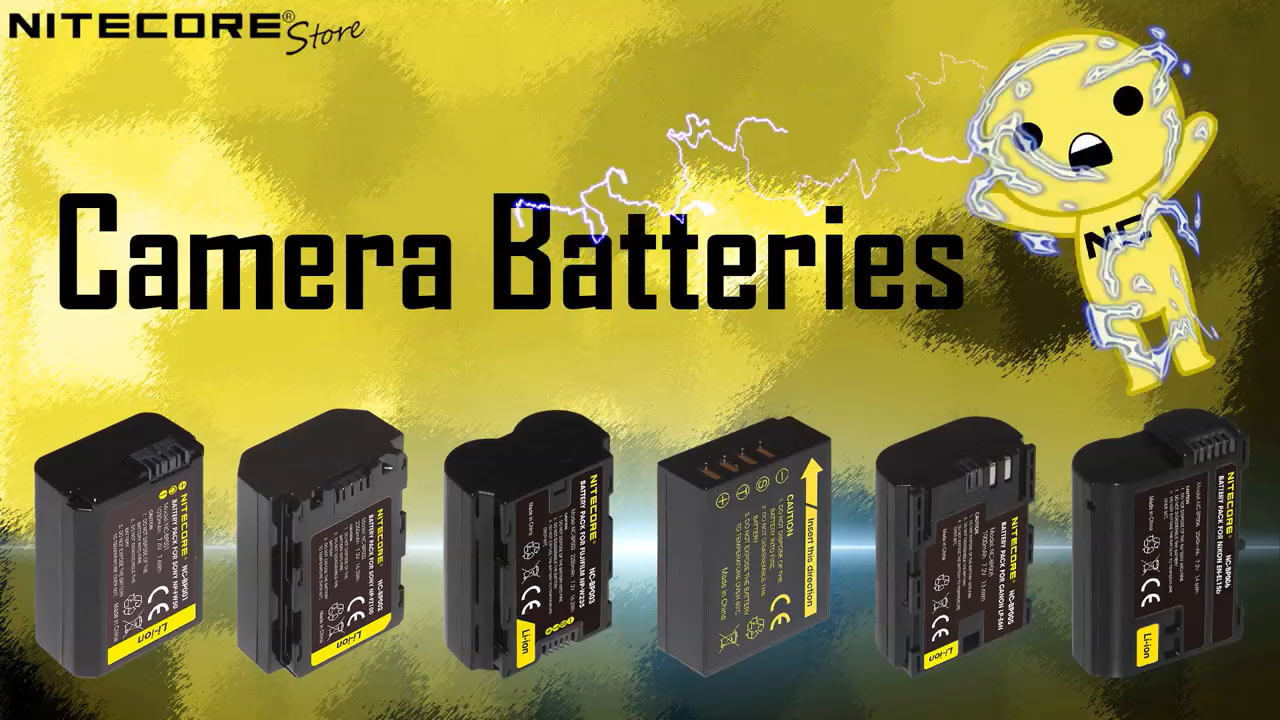 opplanet nitecore bp series camera batteries for sony fujifilm canon and nikon video