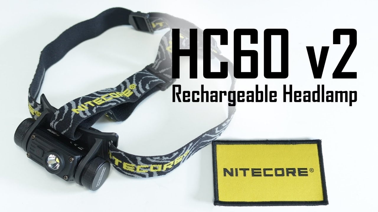 opplanet nitecore hc60 v2 rechargeable headlamp video