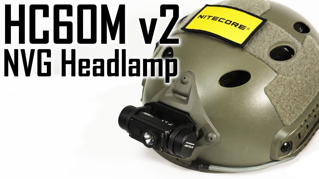 opplanet nitecore hc60m v2 1200 lumen headlamp nvg mount video
