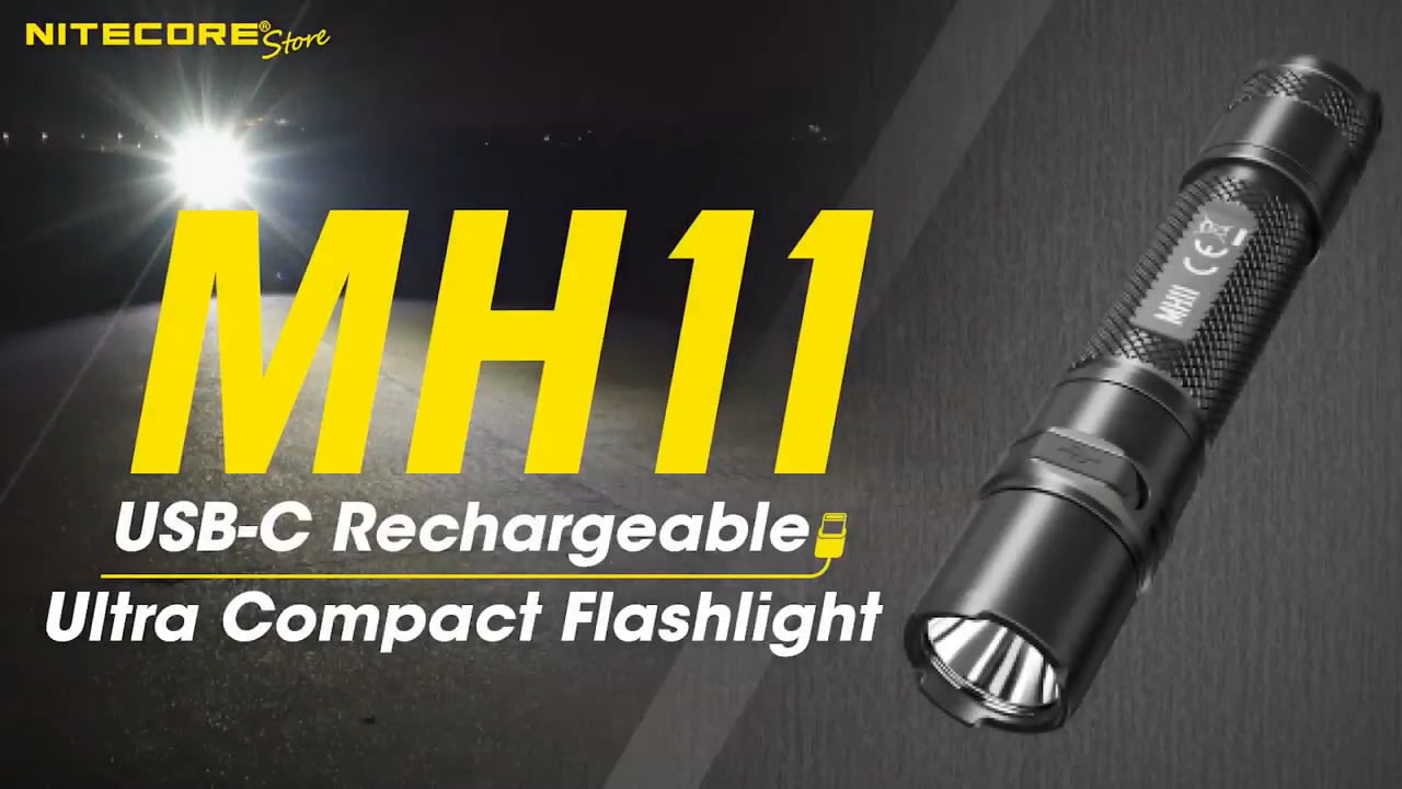 opplanet nitecore mh11 1000 lumen usb c rechargeable flashlight video
