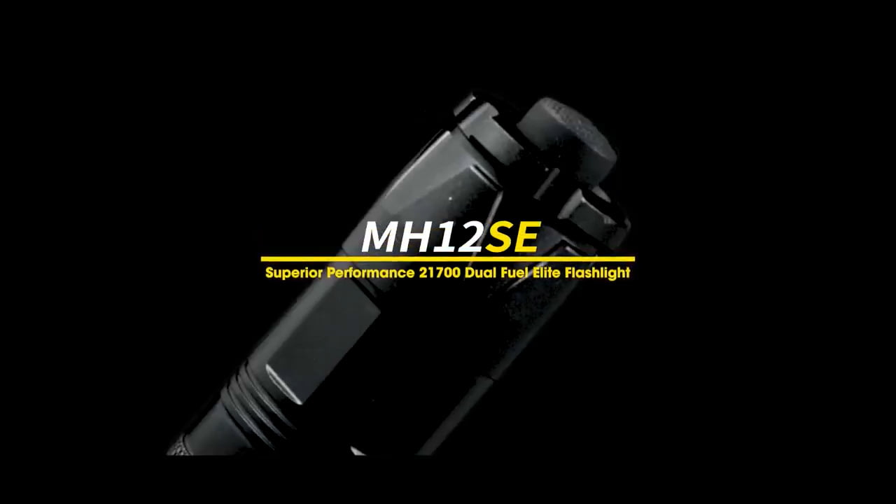 opplanet nitecore mh12se 1800 lumens 21700 dual fuel elite flashlight video