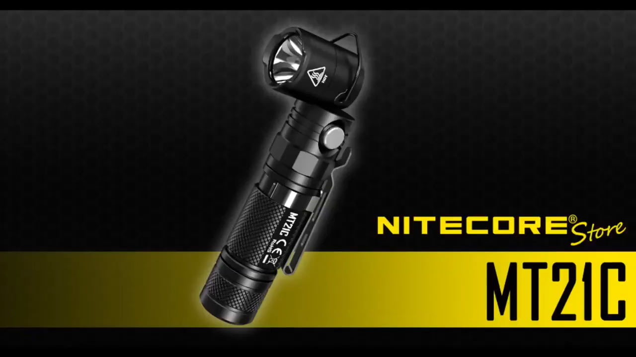 opplanet nitecore mt21c 1000 lumen multifunctional 90 degree adjustable right angle flashlight video