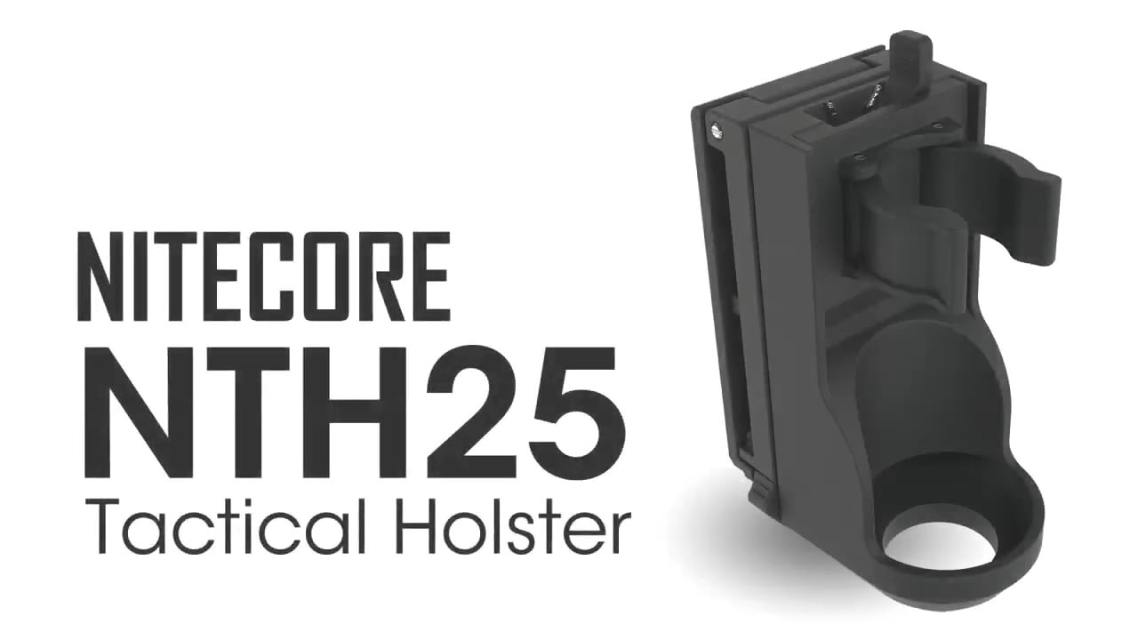 opplanet nitecore nth25 rotary flashlight holster with adjustable belt clip video