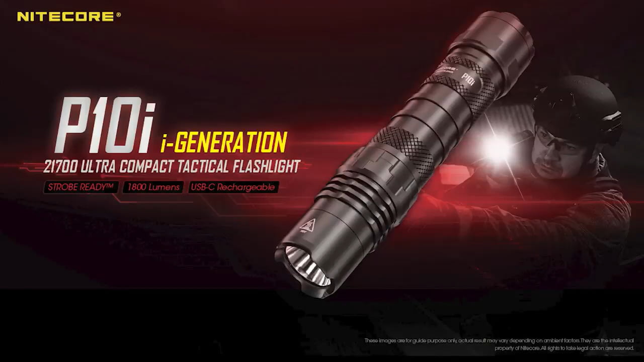 opplanet nitecore p10i 1800 lumen usb c rechargeable flashlight video