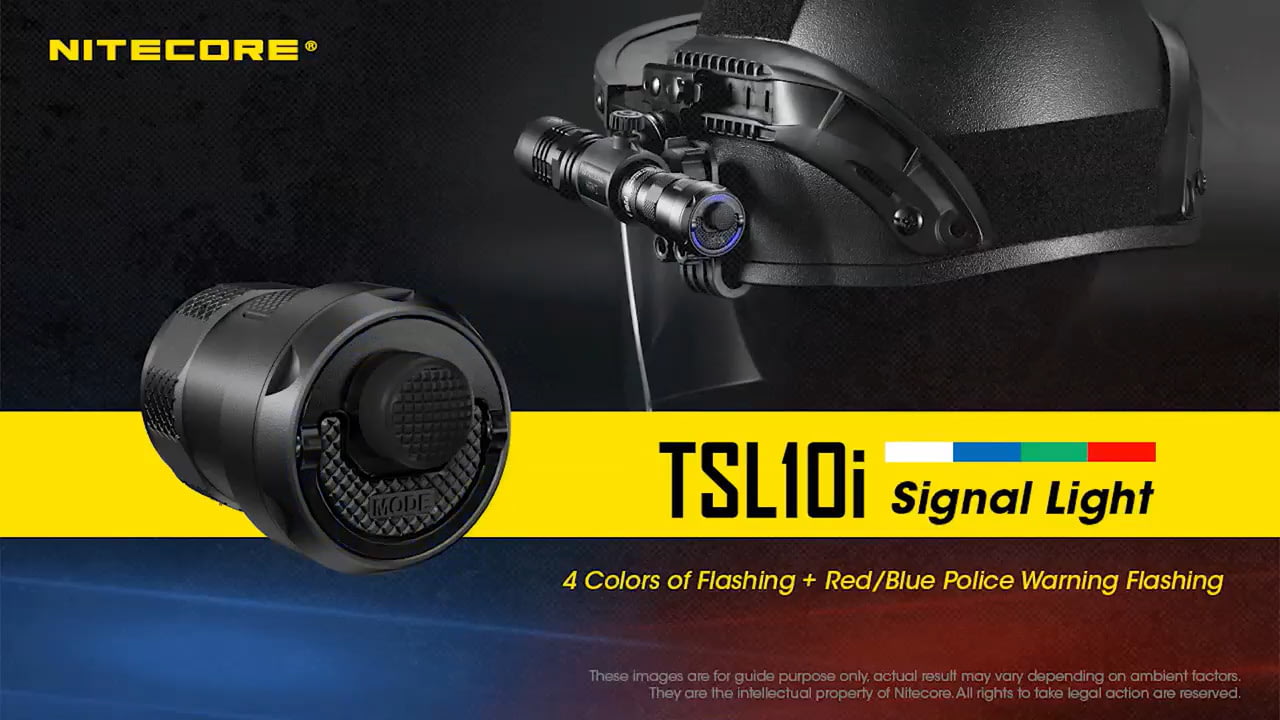 opplanet nitecore tsl10i 4r color signal light tailcap for p20i video