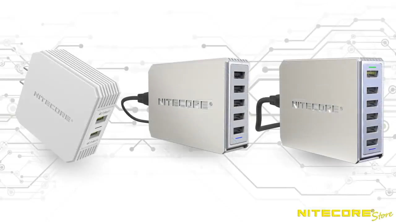 opplanet nitecore ua42q ua55 ua66q usb adapters fast charger usb adapters video