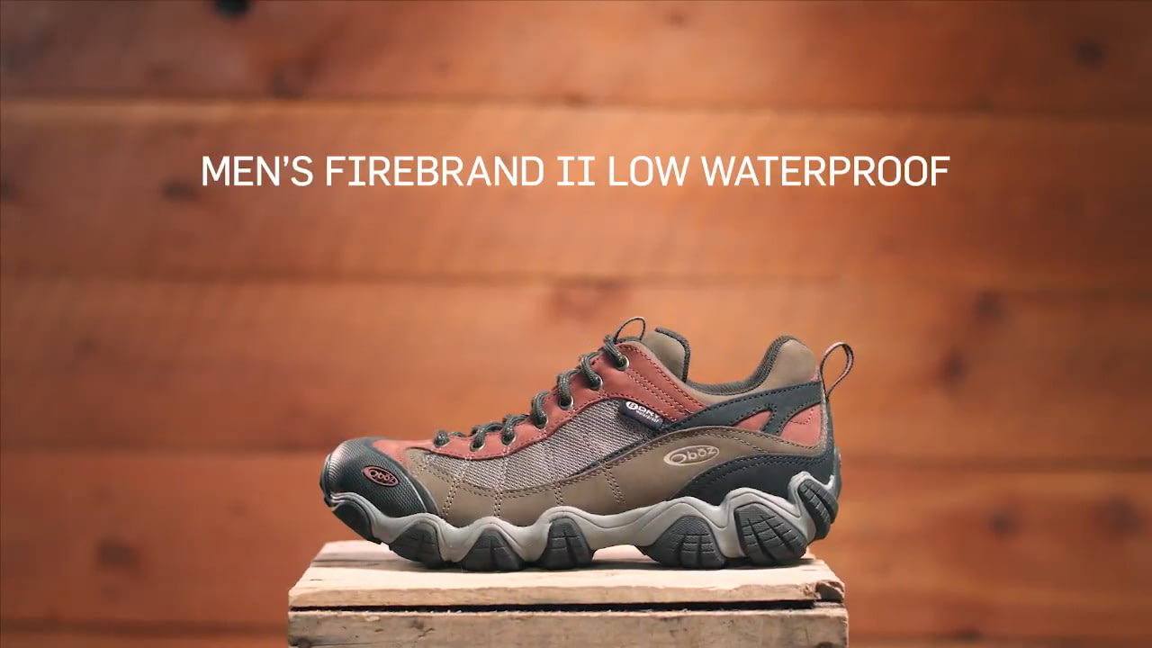 opplanet oboz firebrand ii low b dry mens hiking shoes video
