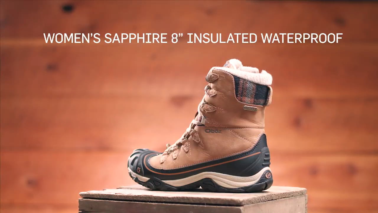 opplanet oboz sapphire 8 inch insulated b dry womens video