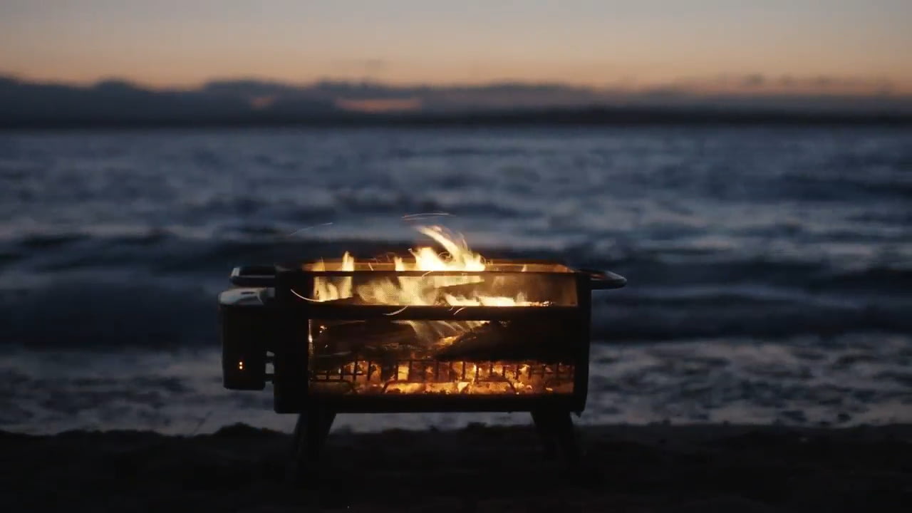 opplanet opplane biolite firepit plus smokeless portable firepit burn wood or charcoal video