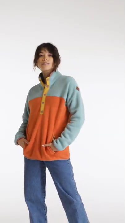 opplanet opplane burton womens hearth fleece pullover trellis burnt ochre video