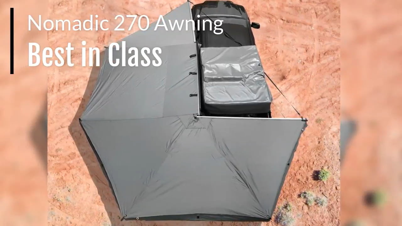 opplanet overland vehicle systems nomadic 270 awning video