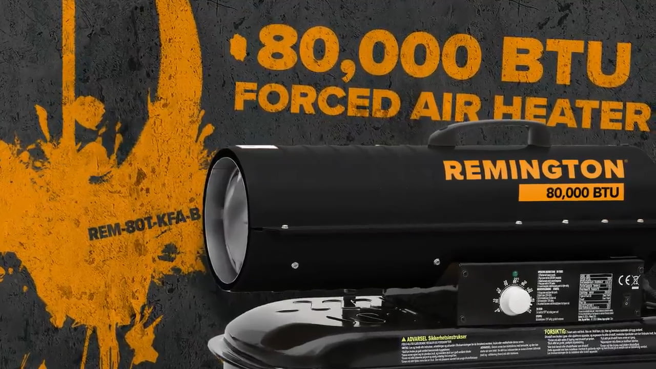 opplanet remington 80 000 btu kerosene forced air heater video