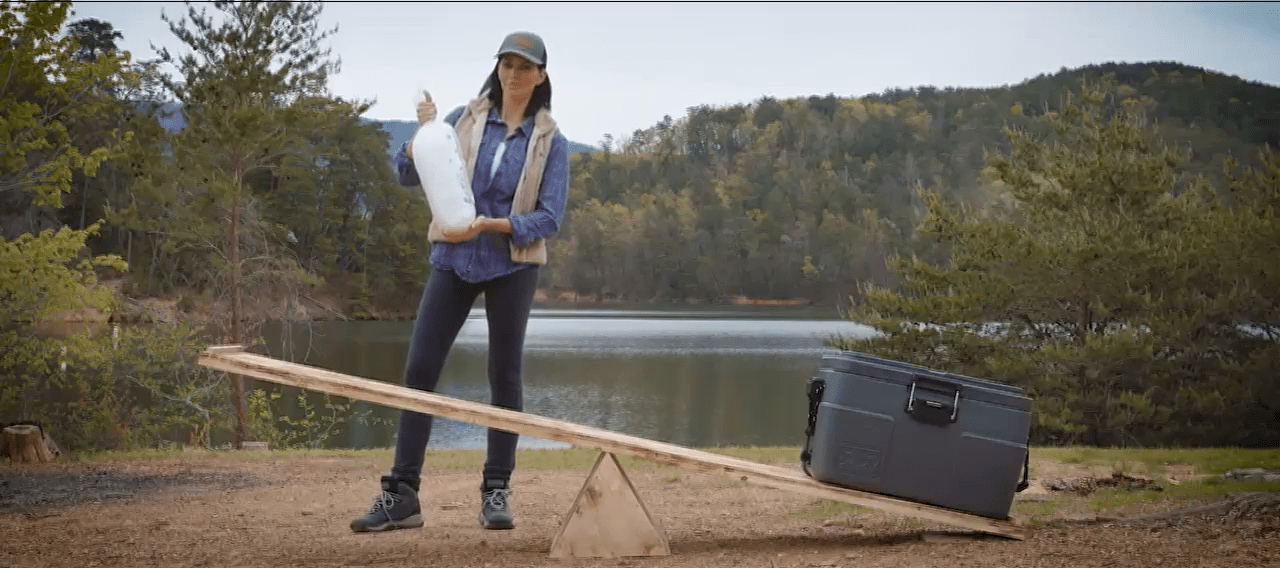 opplanet rugged road 65 cans 2 hard cooler vs ice bag video