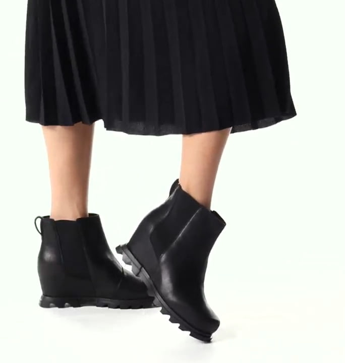 opplanet sorel joan of arctic wedge iii chelsea bootie black sea salt video