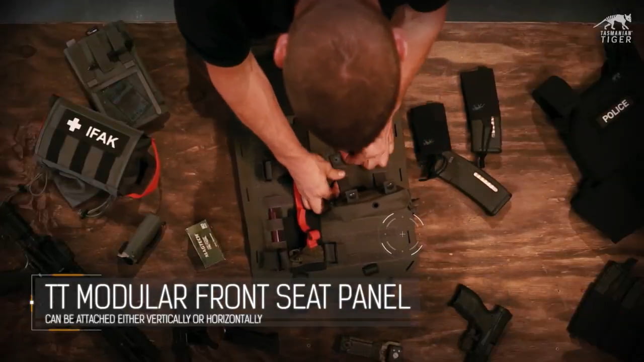 opplanet tasmanian tiger tacvec series modular front seat panel video