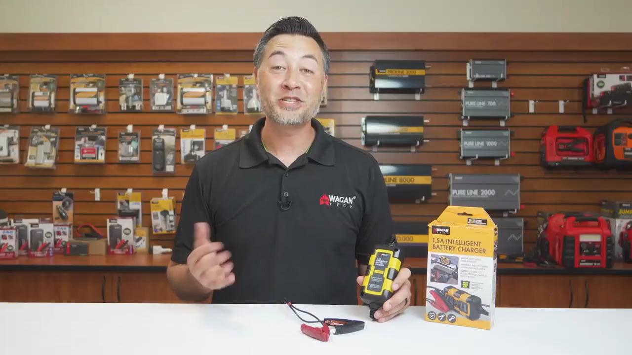 opplanet wagan 15a intelligent battery charger first look features video