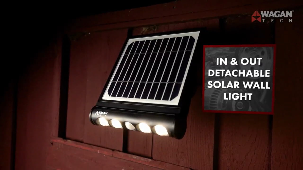 opplanet wagan features in out detachable solar wall light 8567 wireless solar floodlight video