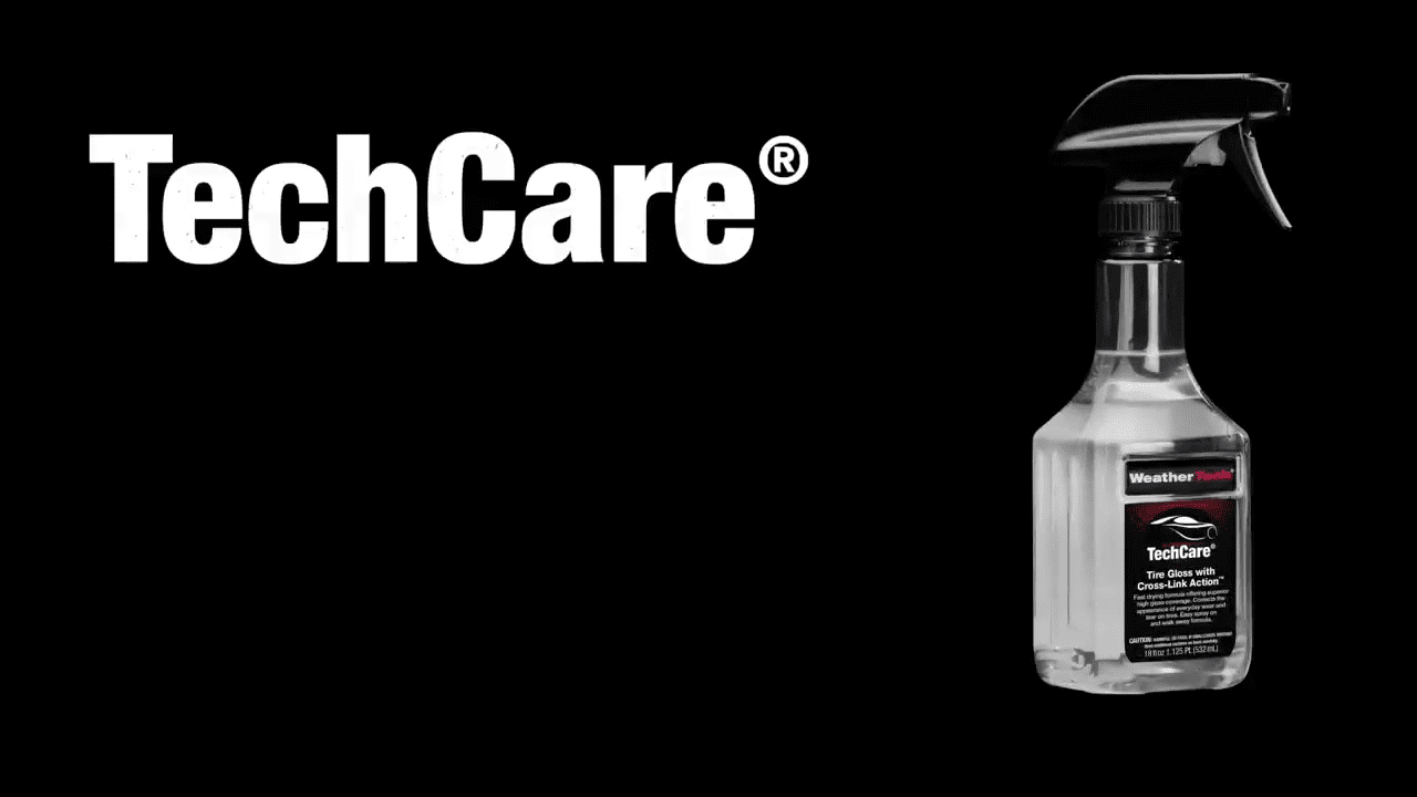 opplanet weathertech techcare tire gloss with cross link action overview video