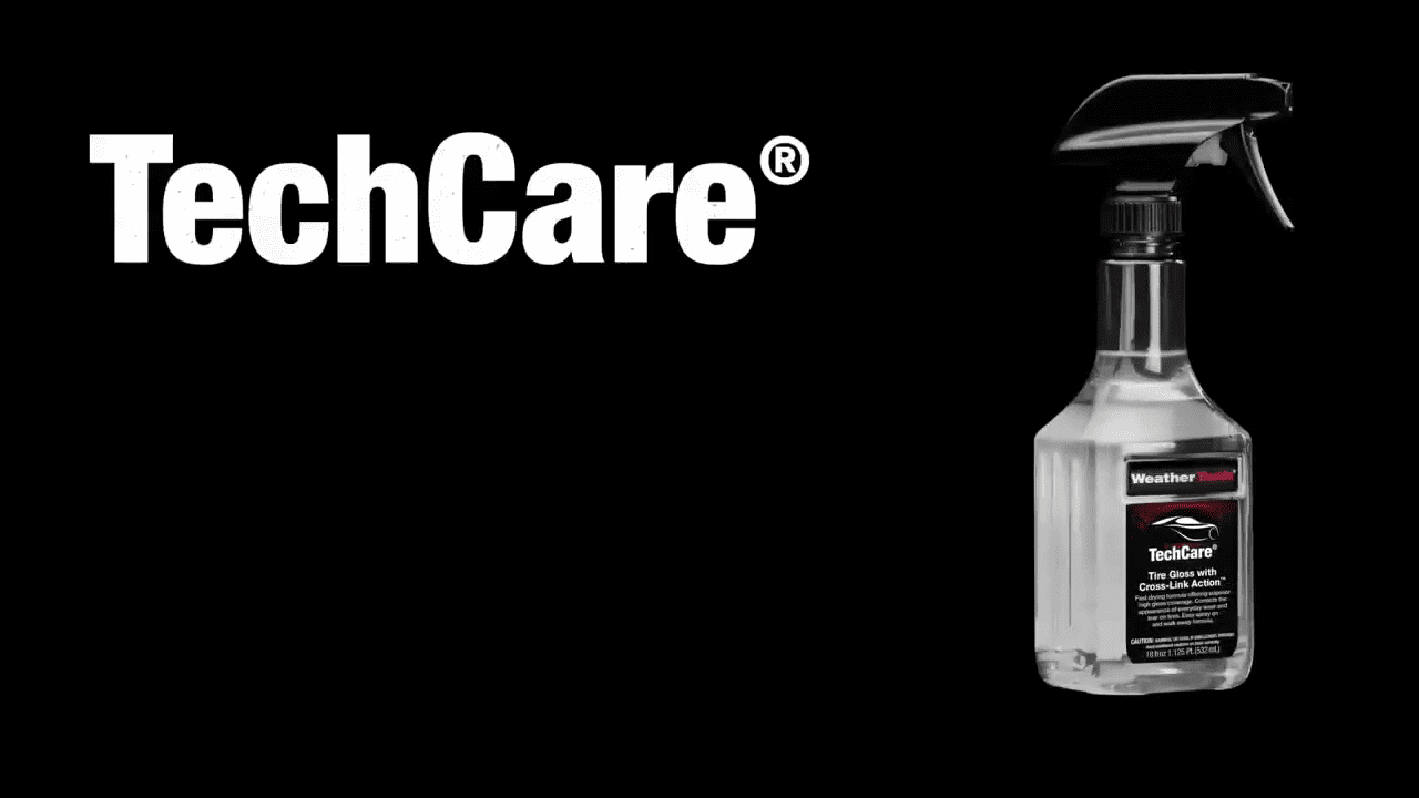 opplanet weathertech techcare tire gloss with cross link action up close look video