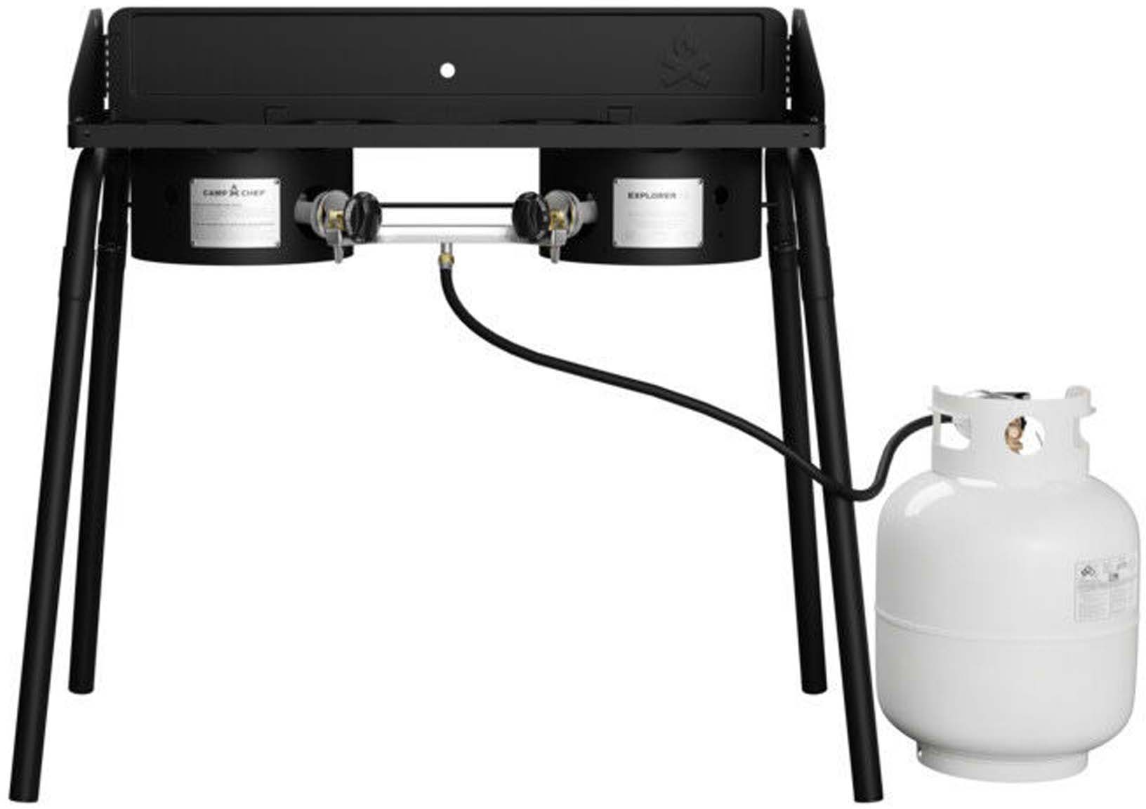 Camp Chef Explorer 2 Burner Stove With Detachable Legs , Up to 30