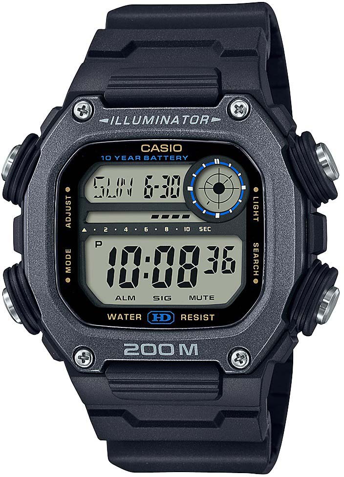 Casio Outdoor Digital Watch w/200 Meter WR, World Time, 10-Year