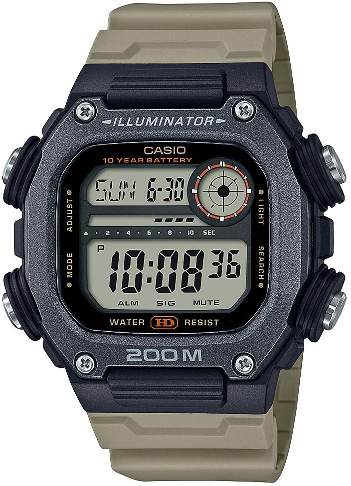 Casio Outdoor Digital Watch w/200 Meter WR, World Time, 10-Year