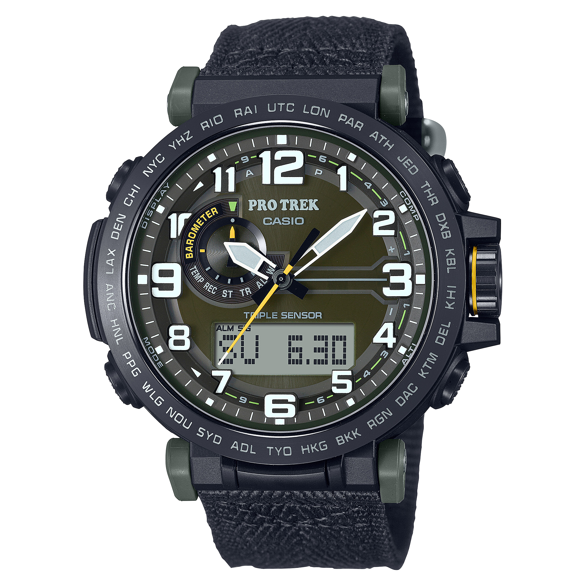 Casio PRO TREK Tough Solar Triple Sensor Watch - Men's , Up to 32
