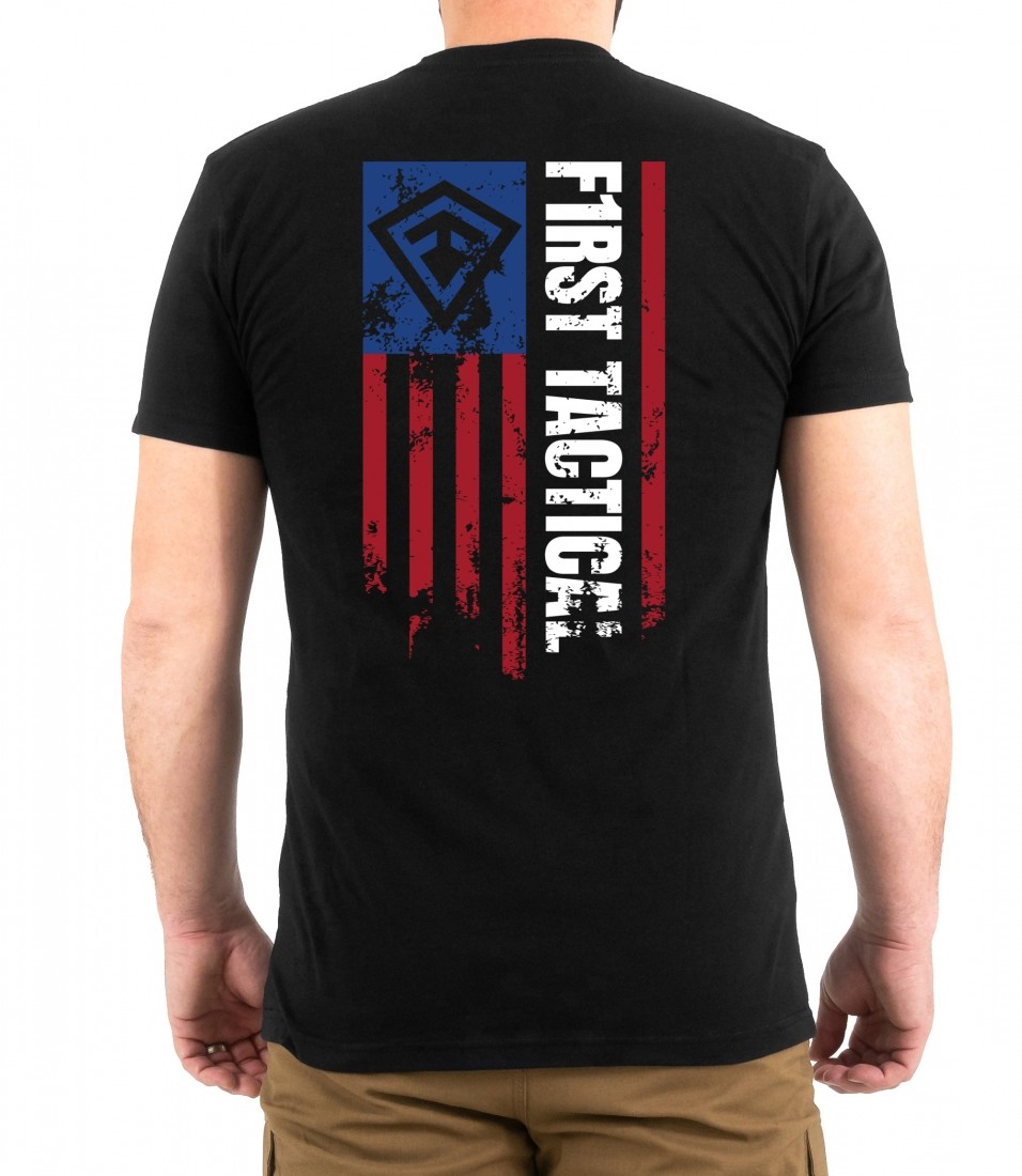 First Tactical Vertical Flag Graphic T-Shirt - Men's , Up to $1.75