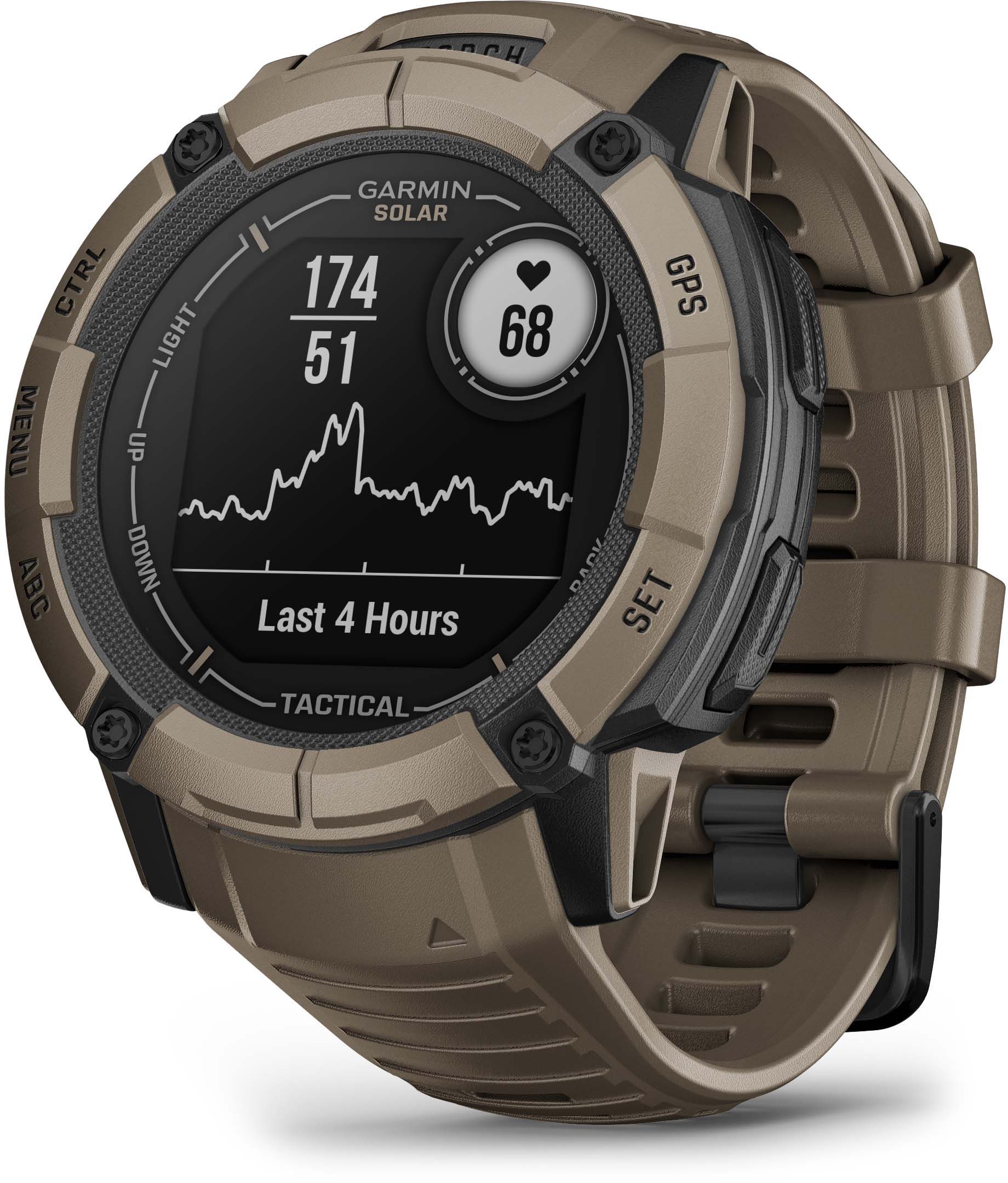 【美品】Garmin ガミン Instinct Beige (2624) Garmin Instinct 2X Solar Tactical Edition Smart Watch with Step