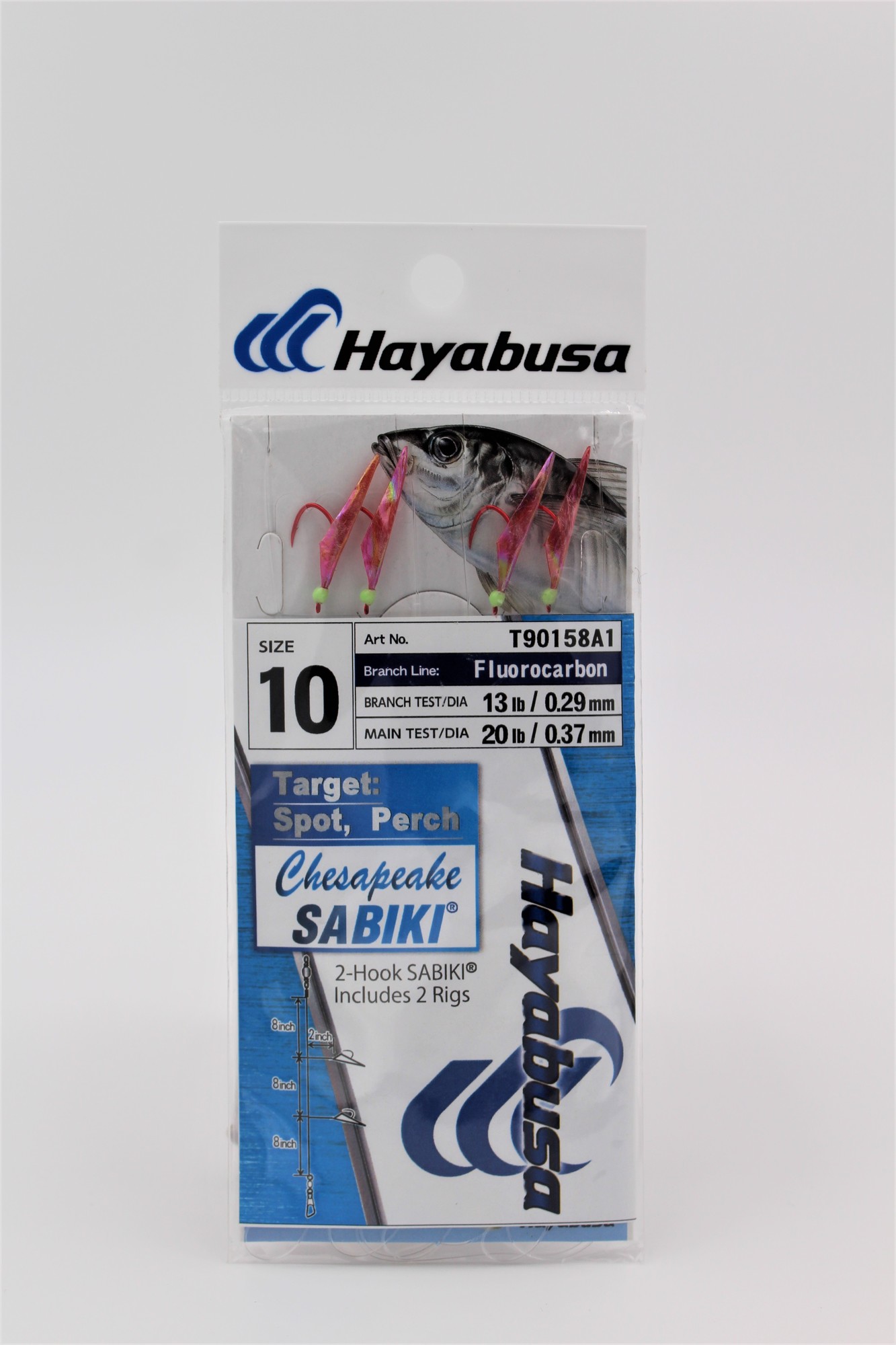 Hayabusa T90158A1-10 Hage Red Aurora Chesapeake Sabiki 2-Hook, 2